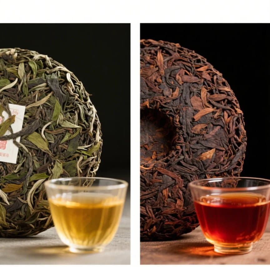 ชา Pu-erh สด vs ชาหมัก: วิธีแยกความแตกต่าง 8 ด้าน